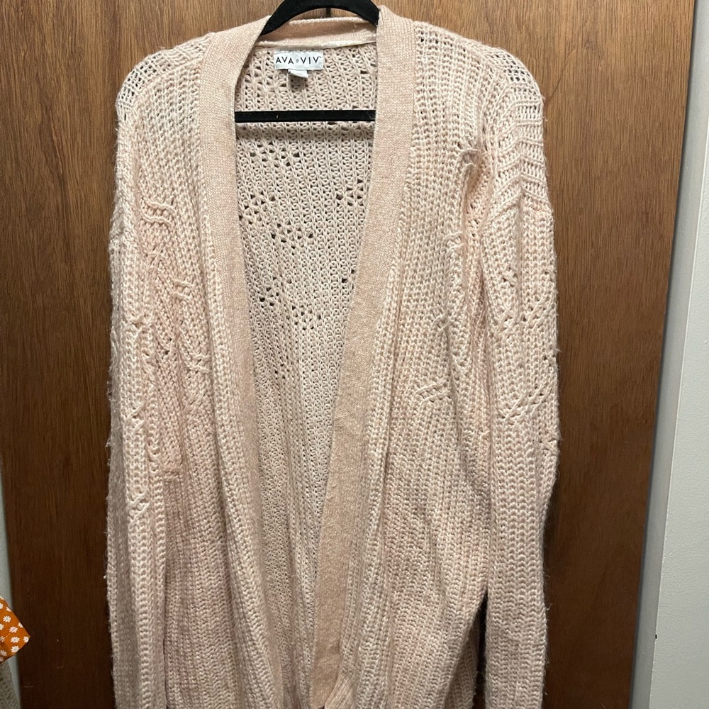 Ava & Viv open cardigan textured